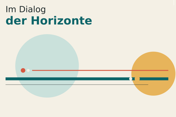 Plakatausschnitt zur Ausstellung Im Dialog der Horizonte, Internationales Haus Nürnberg 2026