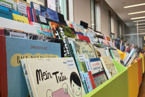 Regal in der Kinderbibliothek