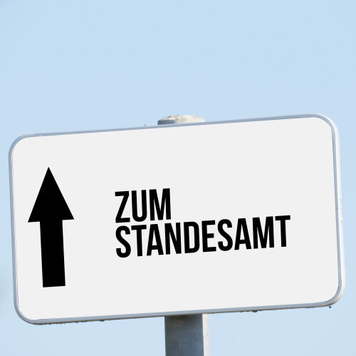 © studio v-zwoelf / stock.adobe.com Wegweiser zum Standesamt © studio v-zwoelf / stock.adobe.com