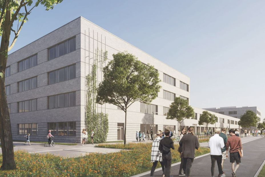 Bild © Hauck, Philip Entwurf der Fassade des neuen Schulzentrums Breslauer Straße., Bild © Hauck, Philip