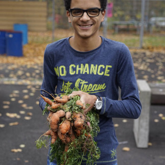 ( Bild: Monika Gropper / Stadt Nürnberg ) Der Schulgarten im Herbst