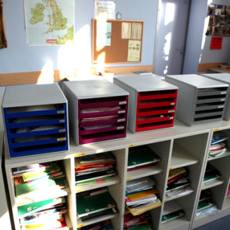 ( Bild: Monika Gropper / Stadt Nürnberg ) Das Klassenzimmer als Lernbüro.