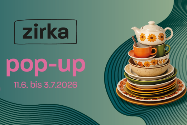 Logo des zirka pop-ups mit hinweis auf temporäre Öffnung vom 11.6. bis 3.7.
