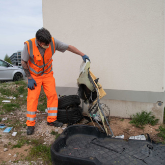 ( Bild: Christine Dierenbach / Amt für Kommunikation und Stadtmarketing ) : Jürgen Sindel und seine sechs Kollegen vom Sör-Bereitschaftsdienst