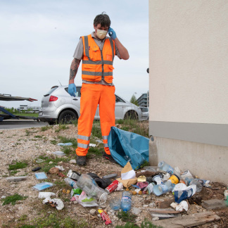 ( Bild: Christine Dierenbach / Amt für Kommunikation und Stadtmarketing ) : Jürgen Sindel und seine sechs Kollegen vom Sör-Bereitschaftsdienst