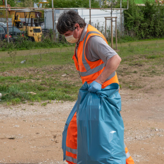 ( Bild: Christine Dierenbach / Amt für Kommunikation und Stadtmarketing ) : Jürgen Sindel und seine sechs Kollegen vom Sör-Bereitschaftsdienst
