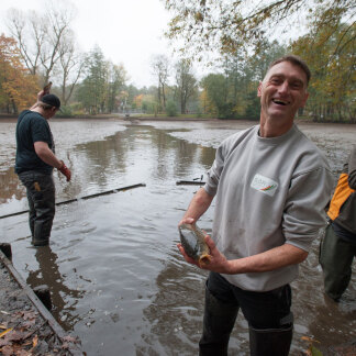 ( Bild: Christine Dierenbach / Stadt Nürnberg ) Schließlich ist das Wasser so weit zurückgegangen, dass die er