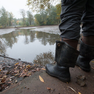 ( Bild: Christine Dierenbach / Christine Dierenbach / Stadt Nürnberg ) Ein letzter prüfender Blick über den abgelassenen Kleinen Valz