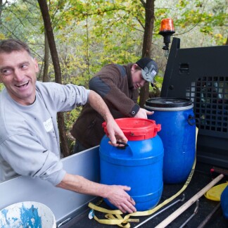 ( Bild: Christine Dierenbach / Stadt Nürnber ) Utensilien wie Kescher und Heugabel