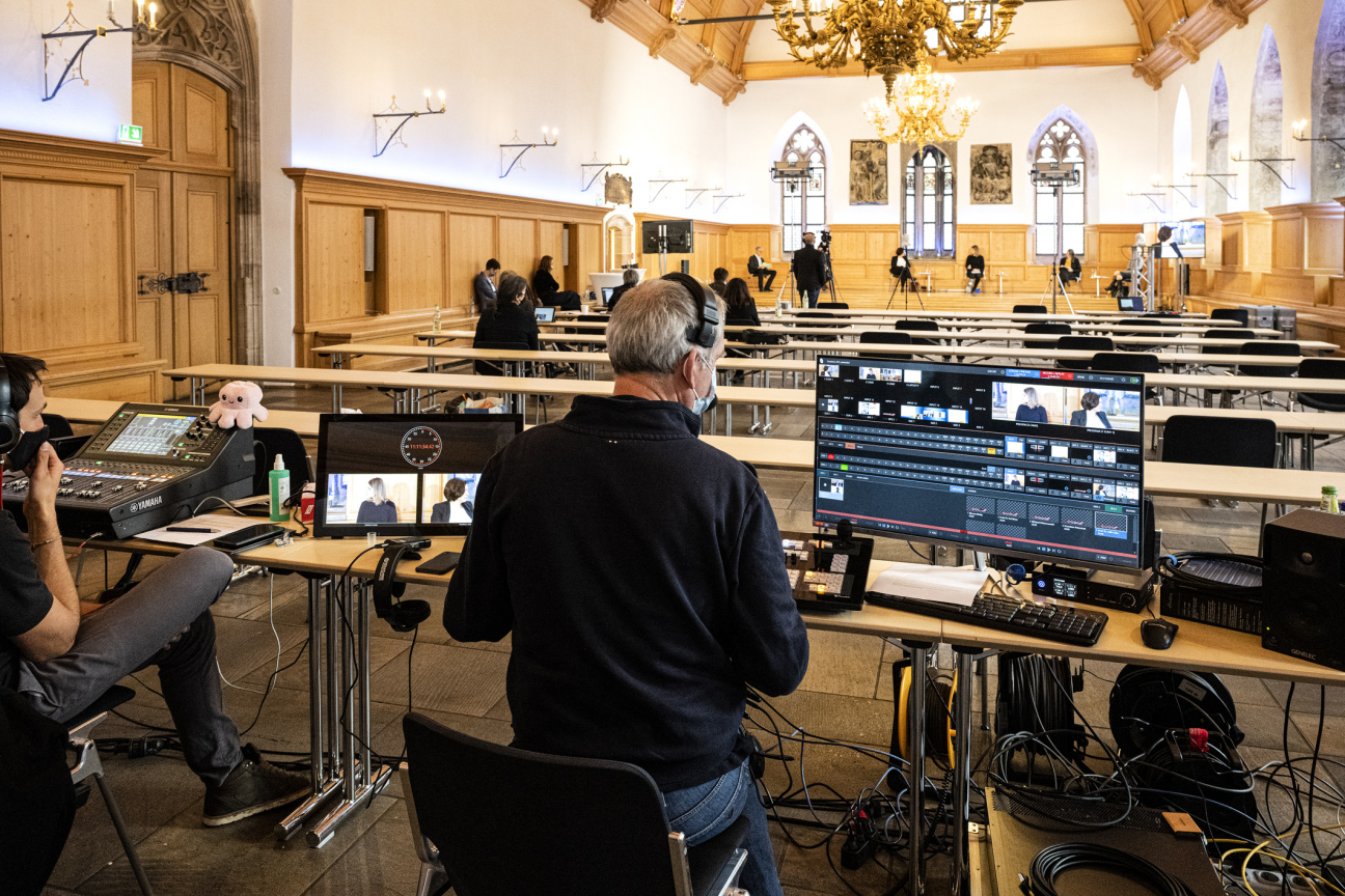 Bildungskonferenz 2020 - Saal mit Technik, Bild © Rudi Ott