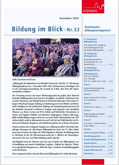 Bildung im Blick Nr.33 © Stadt Nürnberg, Bildungsbüro