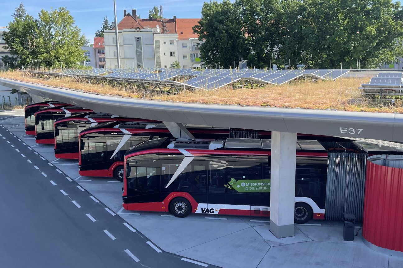 eBus-Port der VAG im Stadtteil Schweinau, Bild © Claus Felix / VAG