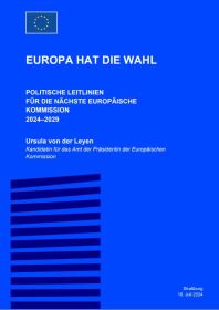 Weiße Schrift auf blauem Grund: Europa hat die Wahl.