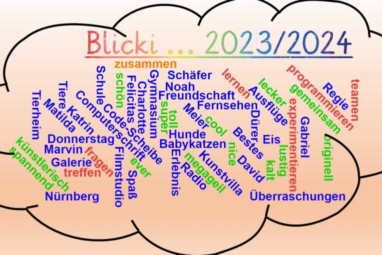 Wortwolke Blicki 2023/ 2024
