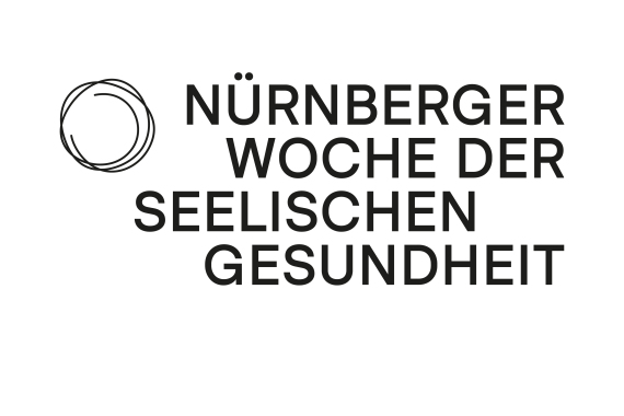 Auf dem steht in Schwarzen Großbuchstaben auf weißem Hintergrund: Nürnberger Woche der Seelischen Gesundheit.