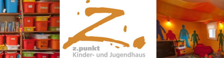 Bilder vom Kreativ- und Aktivraum sowie Logo des z.punkt