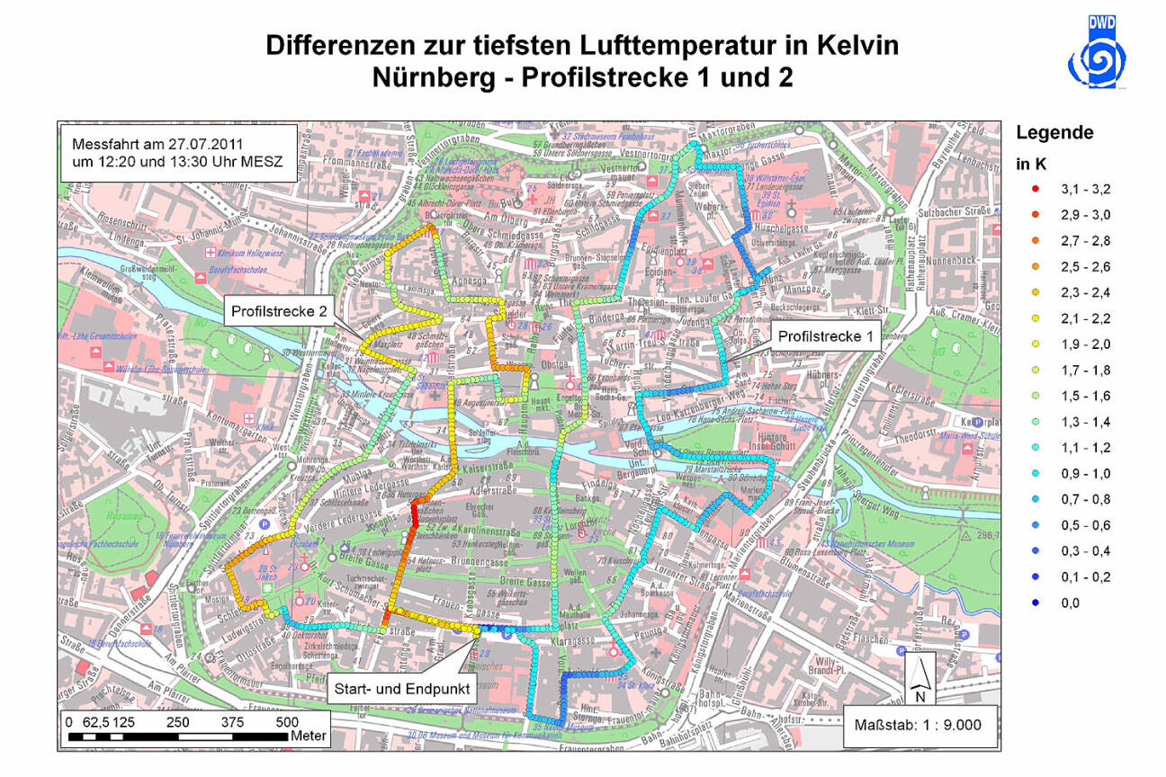 Nürnberg-Profilstrecke1 und 2, Bild © Bild: Deutscherwetterdienst Gerhard Hofmann