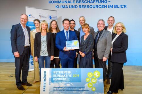 Preisverleihung Klimaaktive Kommune 2019 für CO2-Fasten-Challenge der Metropolregion Nürnberg © Peter Himsel / Difu