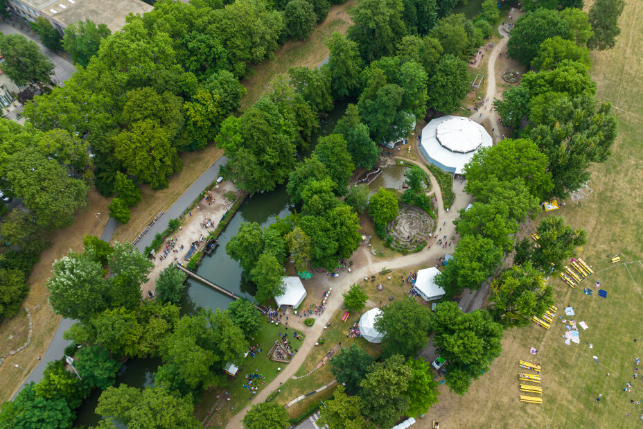 Erfahrungsfeld und Wöhrder Wiese von oben