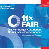 Postkarte von 11xFAIR der Nürnberger Kulturläden in 2023