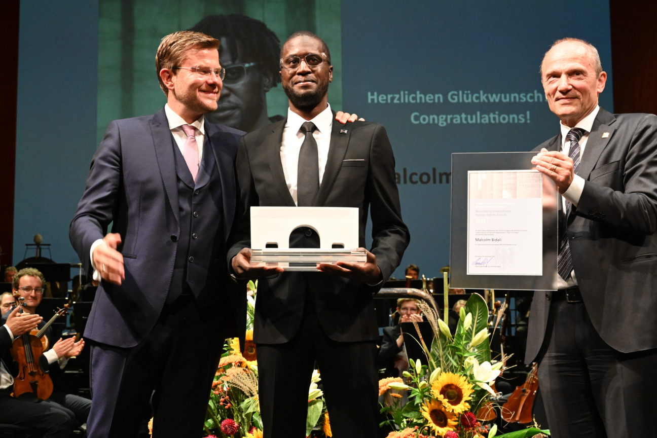 Verleihung Internationaler Menschenrechtspreis an Malcolm Bidali, Image © Christine Dierenbach / Stadt Nürnberg