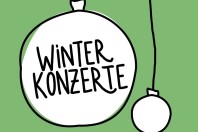 Sprechblase in Form einer Weihnachtskugel mit dem Text "Winterkonzerte"