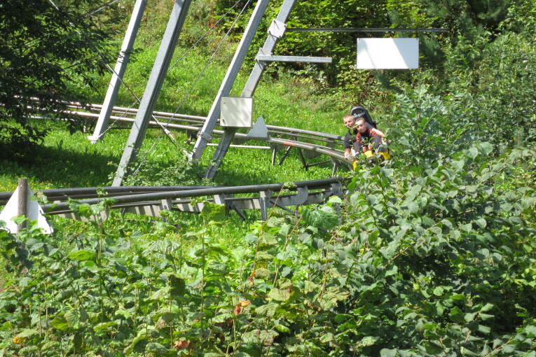 Foto von einer Fahrt beim Ausflug zur Sommerrodelbahn 