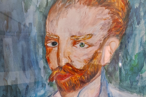 Bild "van Gogh" von S. Strbac aus dem Kinderkunst-Ausstellung Nürnberg - Shenzhen 2024