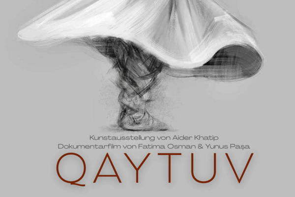 Plakat zur Ausstellung und Film QAYTUV („Rückkehr“)