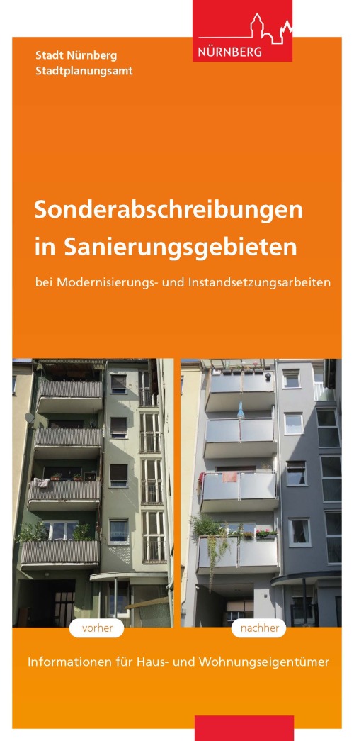 Sonderabschreibungen in Sanierungsgebieten © Stadtplanungsamt / Stadt Nürnberg