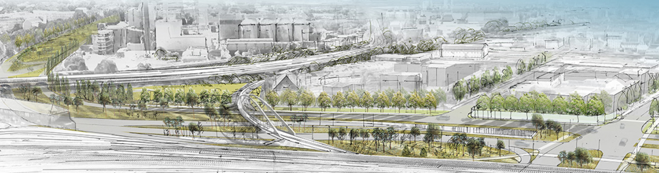 Frankenschnellweg - Zielperspektive Gostenhof, Gibitzenhof, St. Leonhard