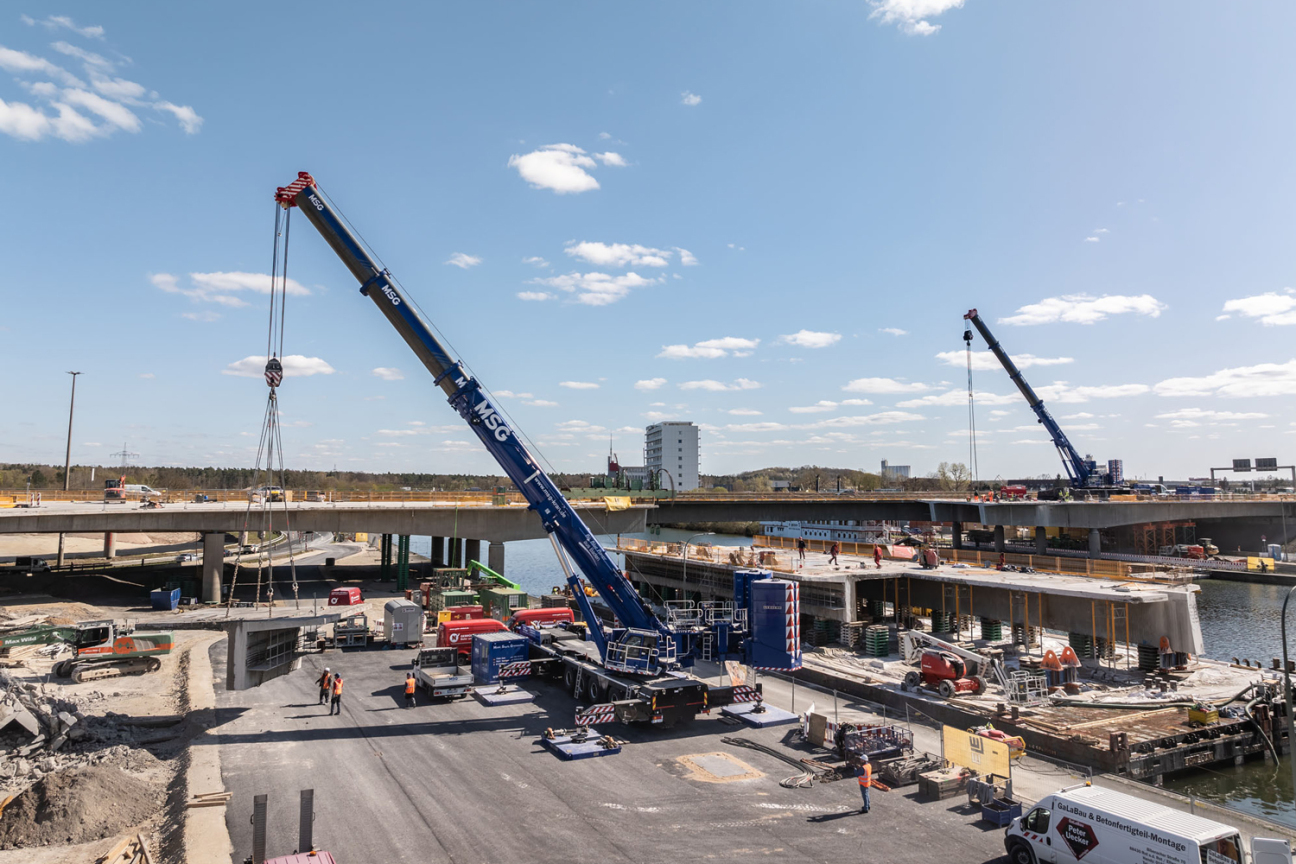 Bild © Christian Höhn / Stadt Nürnberg Abriss der Frankenschnellwegbrücke über den Main-Donau-Kanal, Bild © Christian Höhn / Stadt Nürnberg