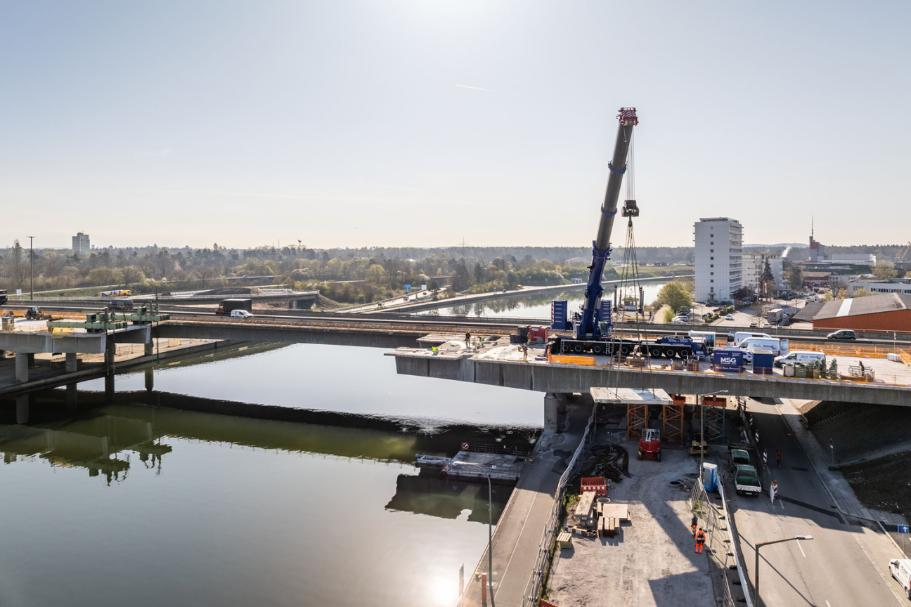 Bild © Christian Höhn / Stadt Nürnberg Abriss der Frankenschnellwegbrücke über den Main-Donau-Kanal, Bild © Christian Höhn / Stadt Nürnberg
