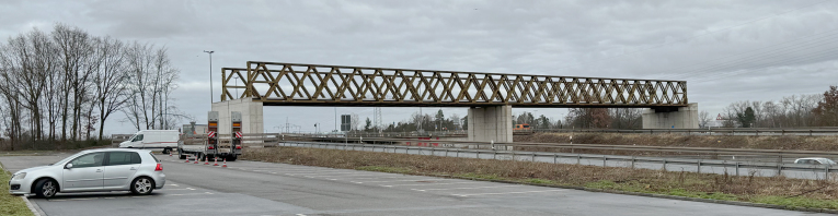 Projekt Hafenbrücken: Behelfsbrücke über die A73