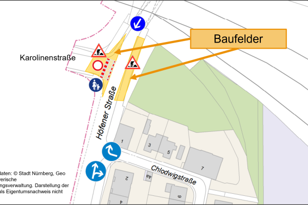 Baustelle Höfener Straße 2026