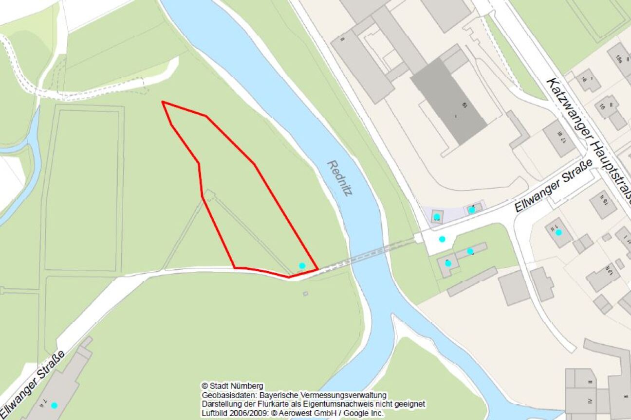 Bild © SÖR / Geobasisdaten: Bayerische Vermessungsverwaltung / Stadt Nürnberg Grillzone Ellwanger Straße, Bild © SÖR / Geobasisdaten: Bayerische Vermessungsverwaltung / Stadt Nürnberg