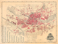 Plan der Stadt Nürnberg, 1888 (Stadtbibliothek im Bildungscampus Nürnberg, Kt. 112-06, 024)