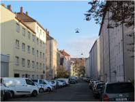 Die Gebäude der Herschelstraße in Gibitzenhof