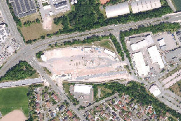 Luftbild des Geltungsbereichs
