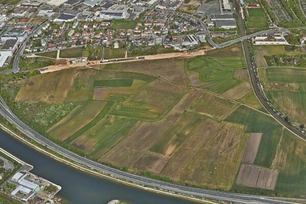 Luftbild des Geltungsbereichs des Bebauungsplans Nr. 4445 b