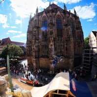 Gelände des District Ride an der Kirche St. Sebald