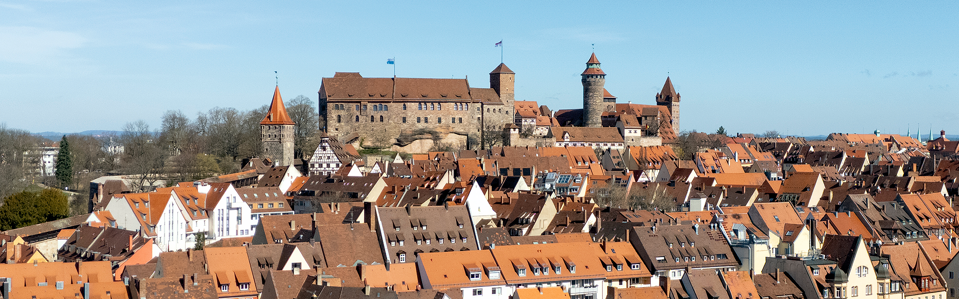 Blick auf die Nürnberger Altstadt und die Kaiserburg.
