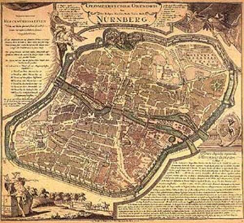 Stadtplan von Seutter, um 1733 © Bild: Stadt Nürnberg