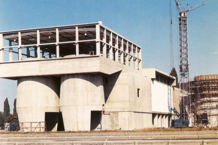 Schlammentwässerungsanlage im Bau © Stadtarchiv Nürnberg