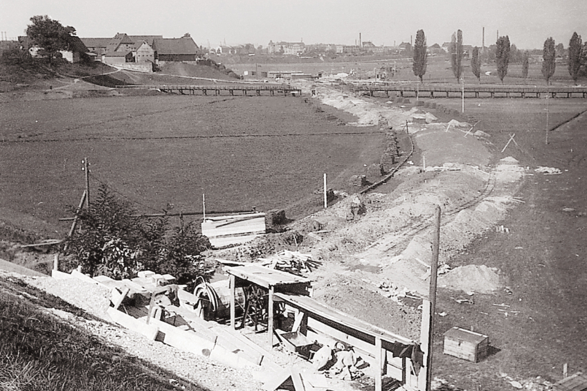 Bauarbeiten am Hauptzuführungskanal © Stadtarchiv Nürnberg