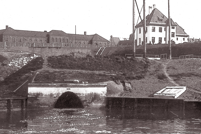 Ausmündung des Südlichen Hauptsammlers © Stadtarchiv Nürnberg