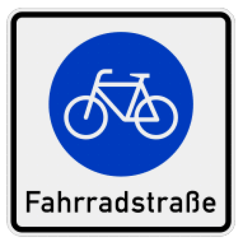 Verkehrsschild Fahrradstrasse © Bild: Verkehrsplanungsamt / Stadt Nürnberg