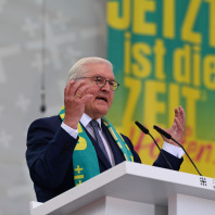 Bundespräsident Frank-Walter Steinmeier bei der Eröffnung des Kirchentags. 