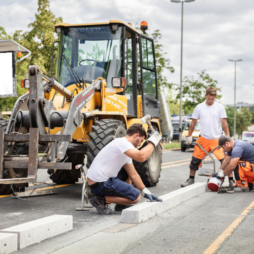 Fahrbahnsanierung Baustelle Nürnberg © Christian Hertlein - Studio Höhn