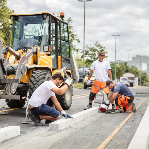 Fahrbahnsanierung Baustelle Nürnberg © Christian Hertlein - Studio Höhn